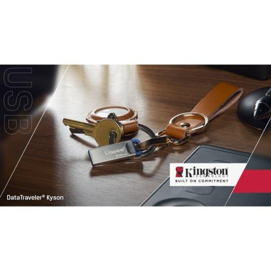 Unidad flash USB Kingston DataTraveler Kyson 512 GB 220 MB/s metálica