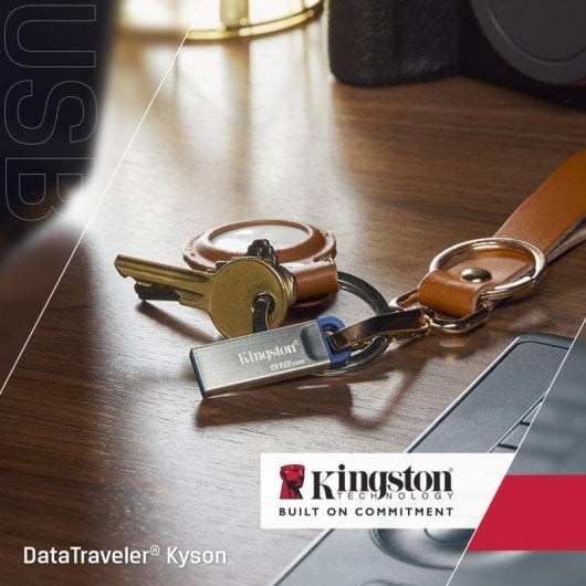 Unidad flash USB Kingston DataTraveler Kyson 512 GB 220 MB/s metálica