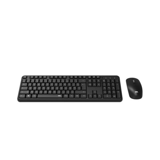 Clavier + Souris WE Sans-fil Silencieux Noir Bluetooth USB AZERTY