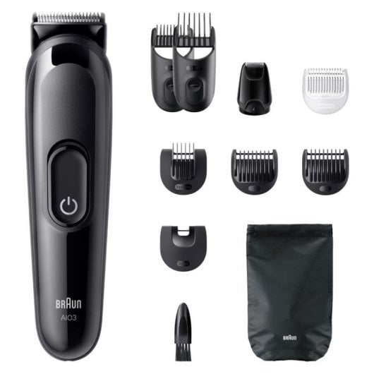 Cortapelos multifunción Braun AIO3560 inalámbrico 14 longitudes 50 min 5 peines