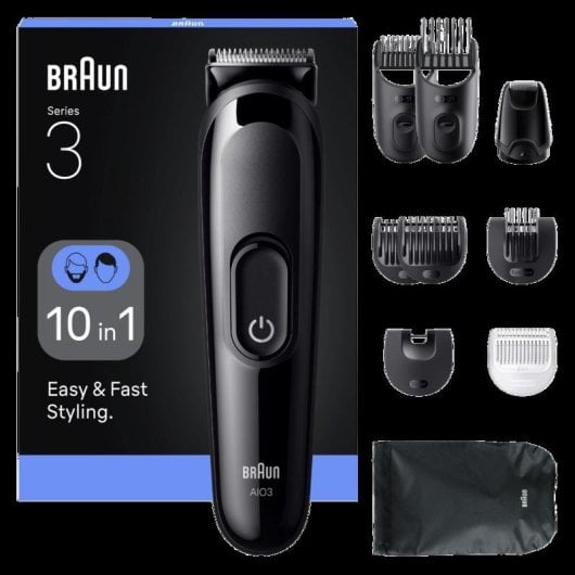 Cortapelos multifunción Braun AIO3560 inalámbrico 14 longitudes 50 min 5 peines