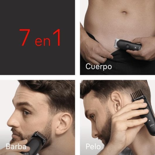 Maquina de cortar cabelo multifuncoes Braun AIO5520 sem fios 120min 14 comprimentos