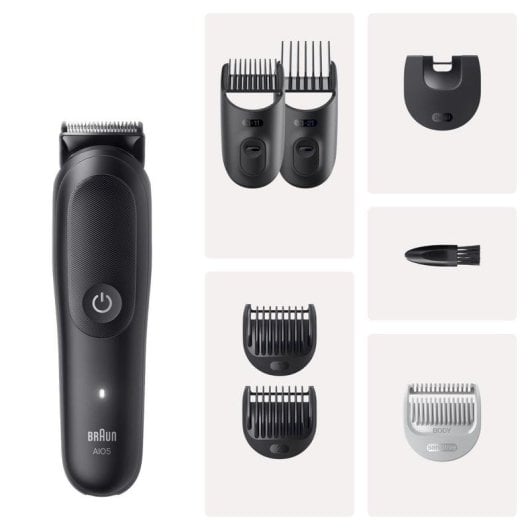 Maquina de cortar cabelo multifuncoes Braun AIO5520 sem fios 120min 14 comprimentos
