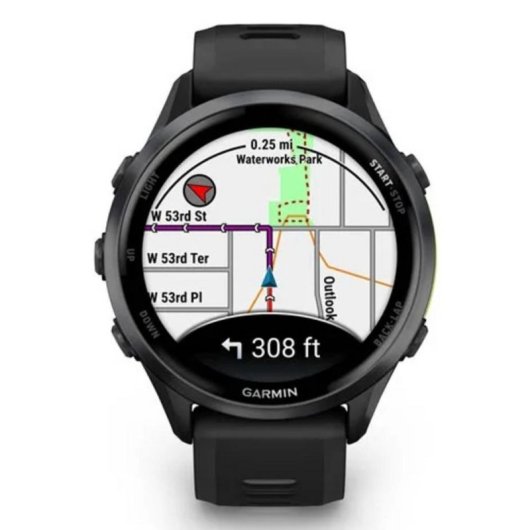 Garmin Forerunner 970 Bluetooth GPS 47mm caja negra y amarilla, correa negra S