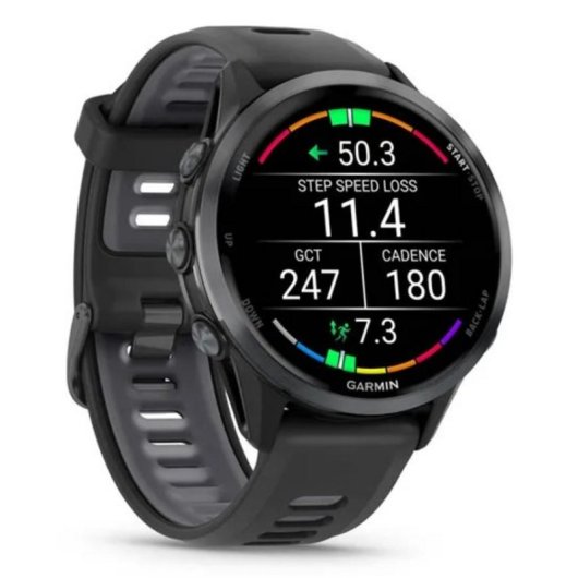 Garmin Forerunner 970 Bluetooth GPS 47mm caja negra y amarilla, correa negra S