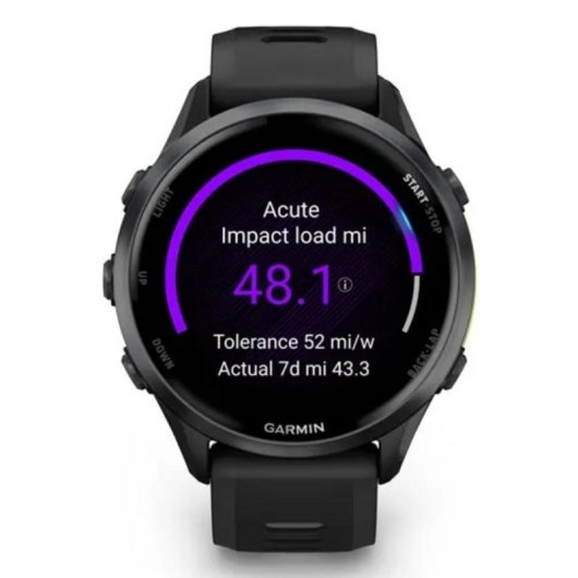 Garmin Forerunner 970 Bluetooth GPS 47mm caja negra y amarilla, correa negra S