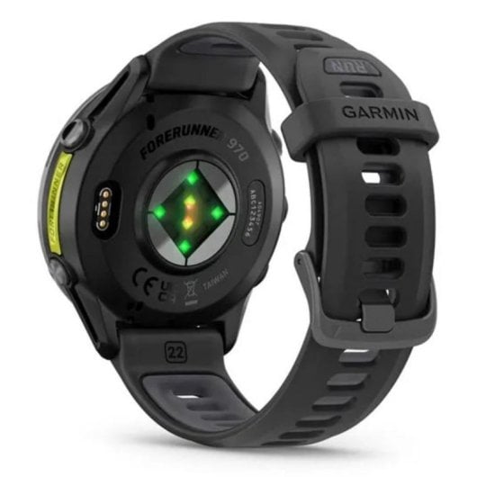 Garmin Forerunner 970 Bluetooth GPS 47mm caja negra y amarilla, correa negra S