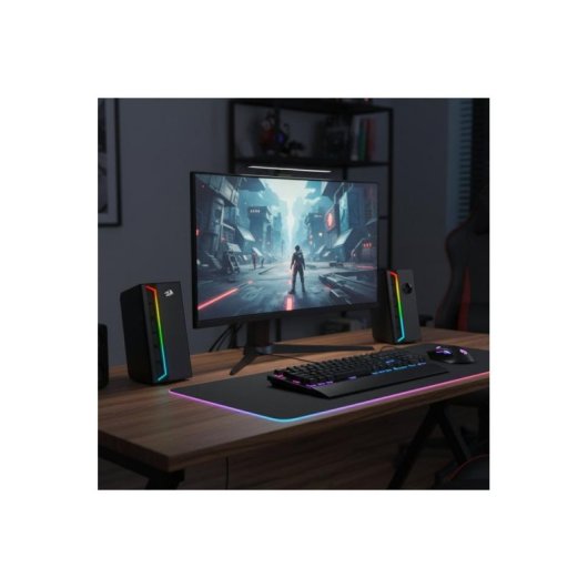 Haut-parleurs Redragon stéréo USB jack 3,5 mm 6 W avec éclairage RGB