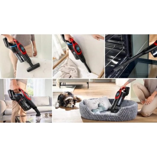 Akku Staubsauger Bosch BCS1041PET 23,5W 80 Min Haustier 0,4L Schwarz Rot