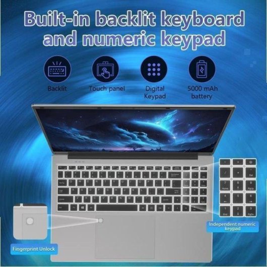 Ordinateur portable Auusda T161n 16" Intel Core i3-1000NG4 16Go 1To SSD Intel Iris Plus Windows 11 Pro Français
