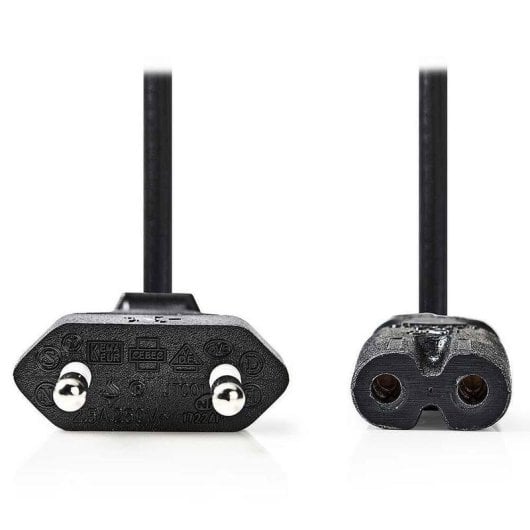 Cable d'alimentation Nedis CEGL11040BK20 2 m Noir