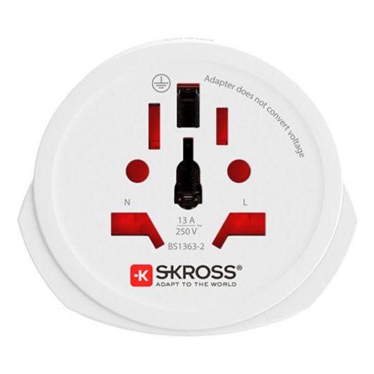 Universaladapter Skross 1.500211C-E 100-250 V 16 A Weiß