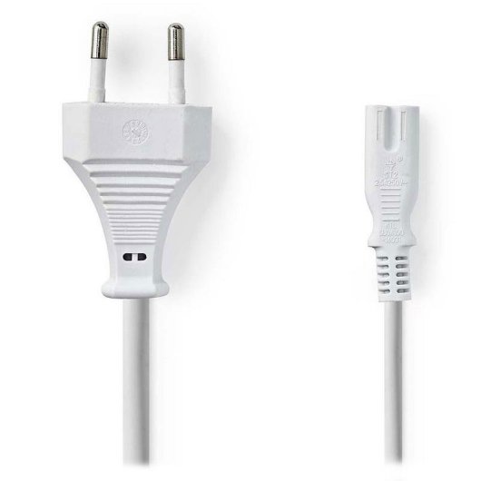 Netzkabel Nedis CEGL11040WT30 3 m C7 IEC 320 weiss