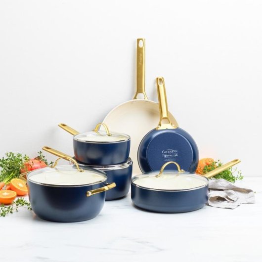 Set pentole GreenPan Padova Reserve 10 pezzi blu