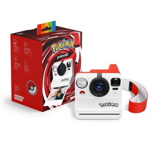 Camera instantanea Polaroid Now Gen 3 Flash Pokemon Pokeball Preta