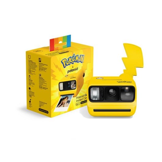 Cámara instantánea Polaroid Go Gen 3 Flash Pokémon Pikachu Amarilla y negra