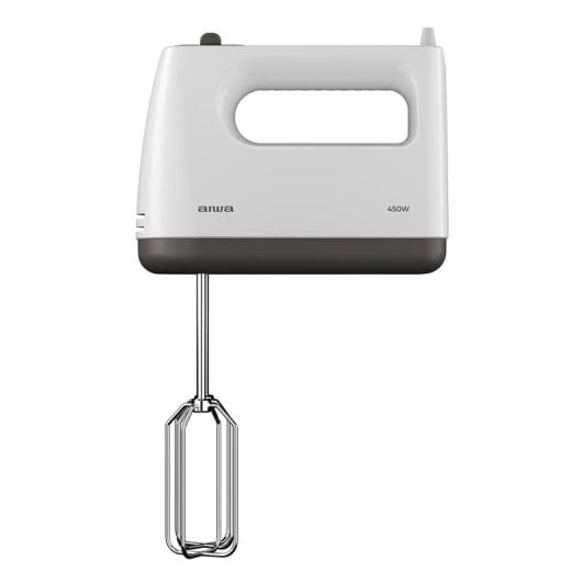 Batidora de mano AIWA Tesaberu 450 W 5 velocidades Turbo Varillas y ganchos amasadores