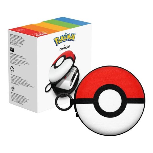 Caso Polaroid Go Pokemon Branco Preto Vermelho