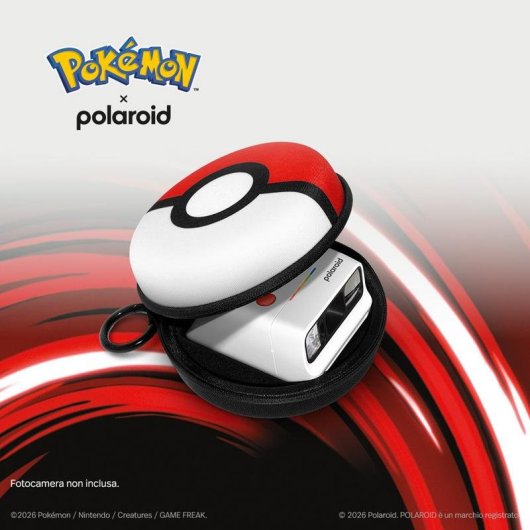 Caso Polaroid Go Pokemon Branco Preto Vermelho