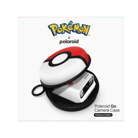 Caso Polaroid Go Pokemon Branco Preto Vermelho