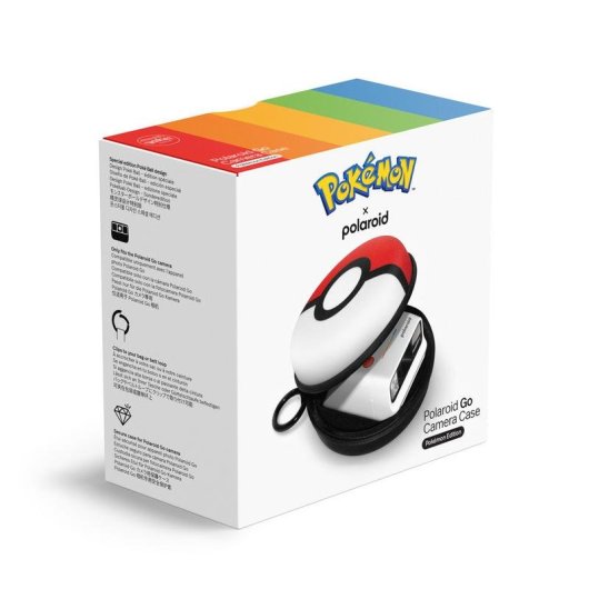 Caso Polaroid Go Pokemon Branco Preto Vermelho