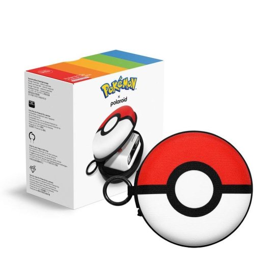 Caso Polaroid Go Pokemon Branco Preto Vermelho