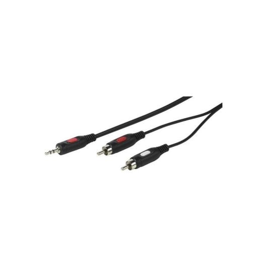 Cable de audio Vivanco 2 x RCA a 3,5 mm 1,5 m Negro