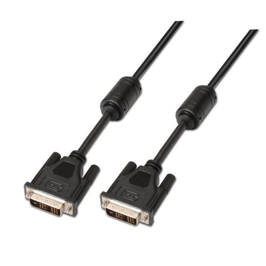 Cable DVI AISENS Single Link 18+1 con Ferrita DVI-D Macho a Macho 3 m Negro