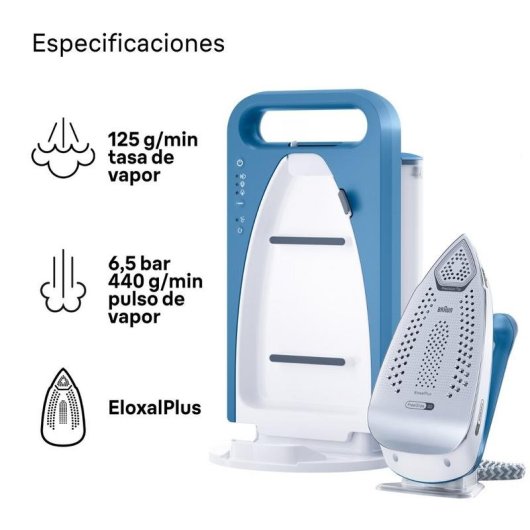 Centro de planchado Braun UPStyle 2 IS2745BL 440 g/min EloxalPlus 1,5 L Azul