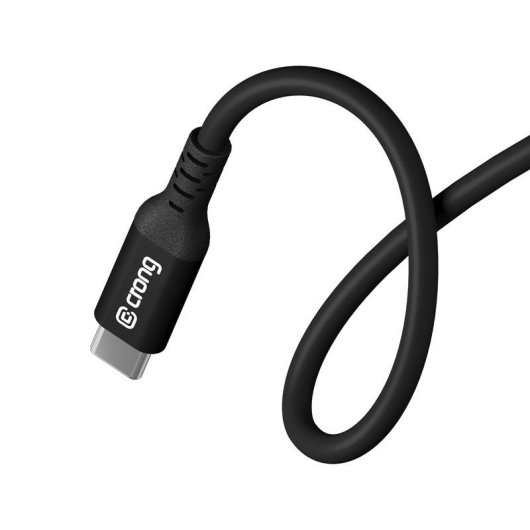 Kabel USB-C Crong Soft Link USB-C zu USB-C USB 3.2 Gen 2 100 W Schwarz 1,2 m