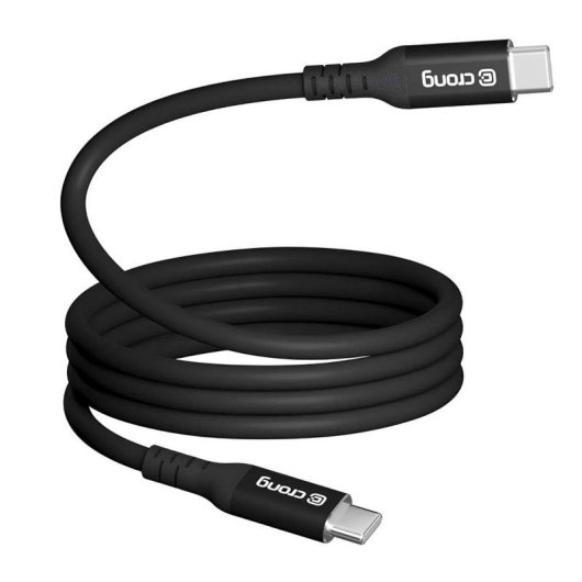 Kabel USB-C Crong Soft Link USB-C zu USB-C USB 3.2 Gen 2 100 W Schwarz 1,2 m