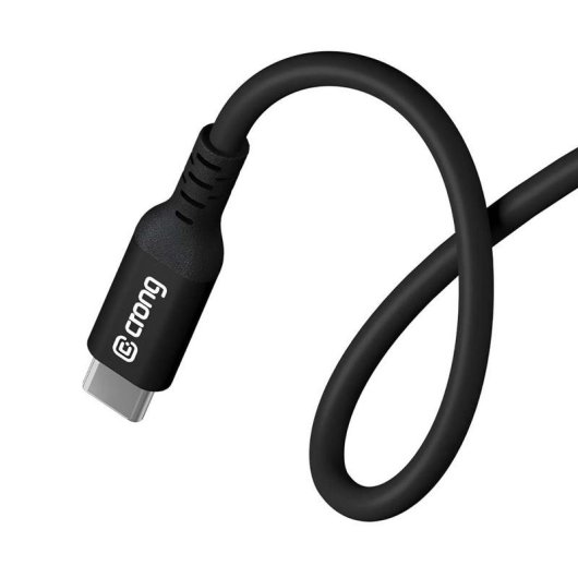 Kabel USB-C Crong Soft Link USB-C zu USB-C USB 3.2 Gen 2 100 W Schwarz 1,2 m