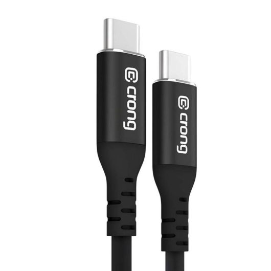 Kabel USB-C Crong Soft Link USB-C zu USB-C USB 3.2 Gen 2 100 W Schwarz 1,2 m