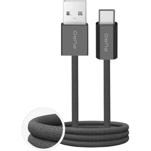 Cavo USB A a USB-C PURO 1,5 m USB 2.0 Grigio