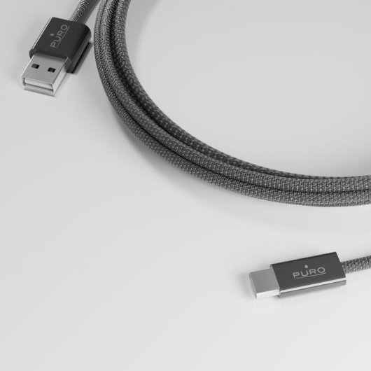Cavo USB A a USB-C PURO 1,5 m USB 2.0 Grigio