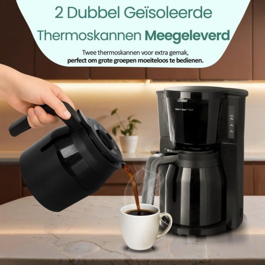 Caffettiera a goccia Emerio CME-125050 1 L 8 tazze antigoccia