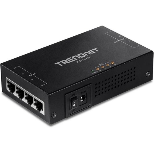 PoE+ Injector Gigabit TRENDnet TPE-147GI 4-poorts 65 W