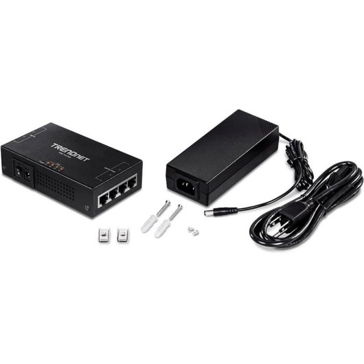 PoE+ Injector Gigabit TRENDnet TPE-147GI 4-poorts 65 W