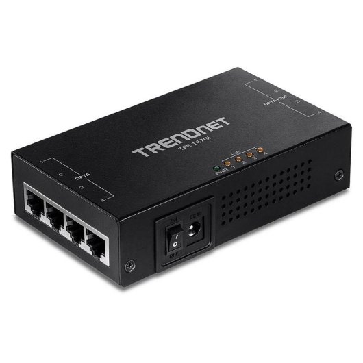 PoE+ Injector Gigabit TRENDnet TPE-147GI 4-poorts 65 W