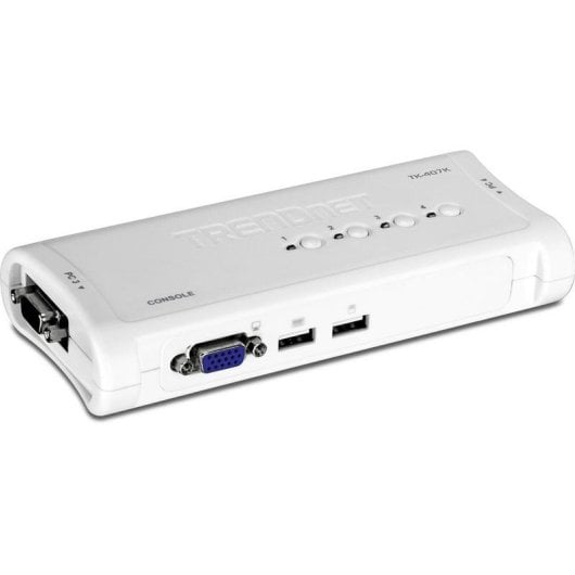 Switch KVM TRENDnet TK-407K 4 ports USB VGA avec 4 câbles