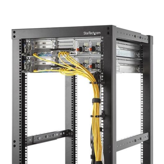 Gancho en D StarTech.com vertical 1U acero negro gestión de cables rack 19"
