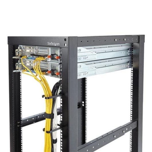 Gancho en D StarTech.com vertical 1U acero negro gestión de cables rack 19"