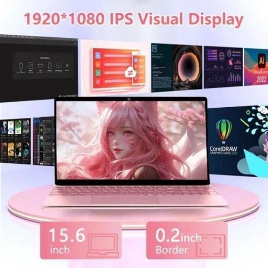 Ordinateur portable Auusda N95 15,6" Intel N95 32Go 1To SSD Intel UHD Windows 11 Pro Rose