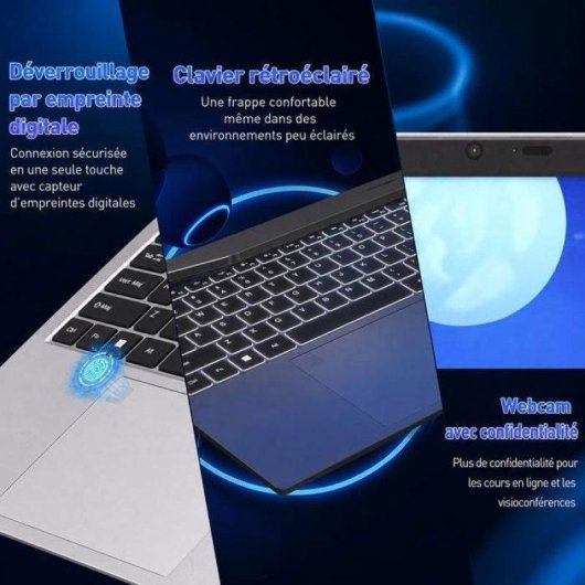 Ordinateur portable Auusda 17,3" AMD Ryzen 3 3250C 8Go 256Go SSD Radeon Vega 3 Windows 11 Pro