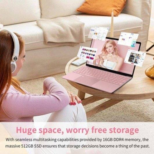 Ordinateur portable Auusda 15,6" Intel Celeron N5100 16Go 512Go SSD Intel UHD Windows 11 Pro