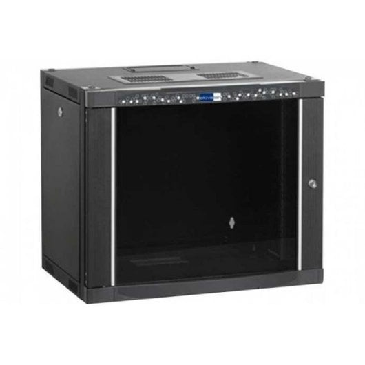 Rackschrank Ekivalan CEPA07U6045BL132 7U 19" Glastür 600 x 450 mm Schwarz