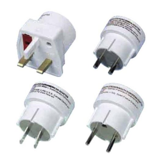 Adaptador de viagem universal Vivanco VVELTRAVCONNSETW branco 4 peças