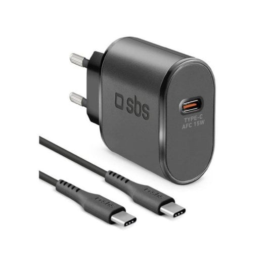 Ladegerät SBS TEKITTRTC15W USB-C 15W Schnellladung 1m Schwarz