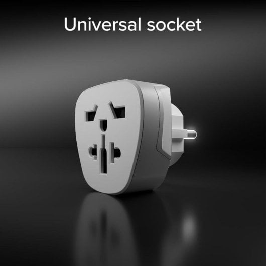 Adaptador de viagem SBS Universal 100-250 V 2500 W Branco Compacto