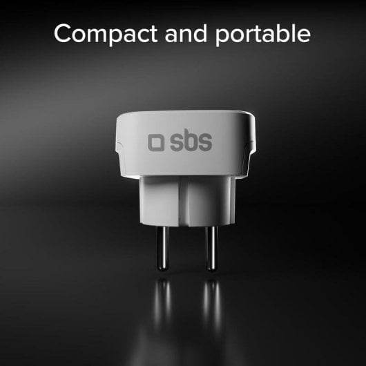 Adaptador de viagem SBS Universal 100-250 V 2500 W Branco Compacto
